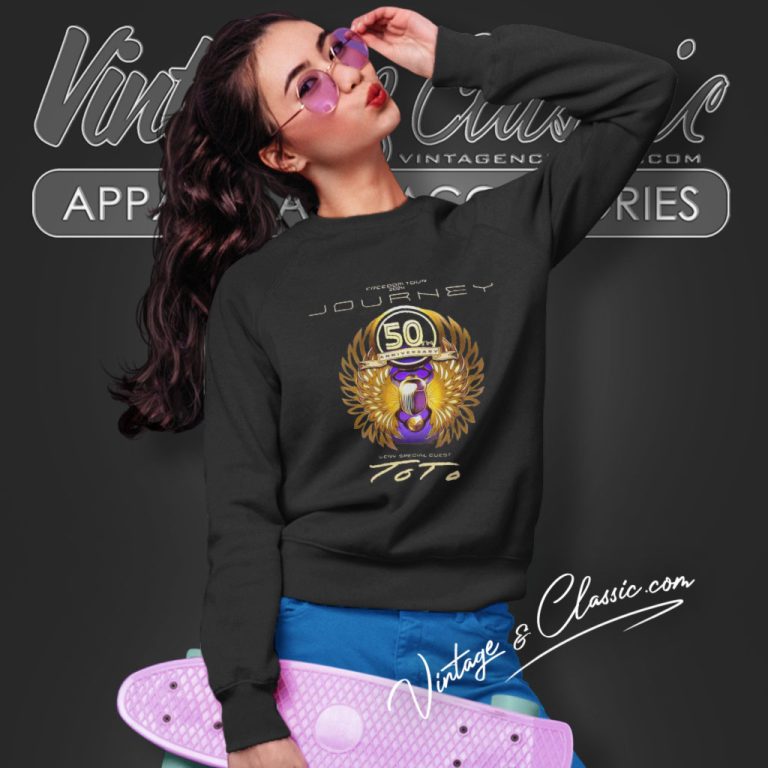 Journey And Toto Freedom Tour 2024 Sweatshirt Journey And Toto Freedom Tour 2024 Sweatshirt