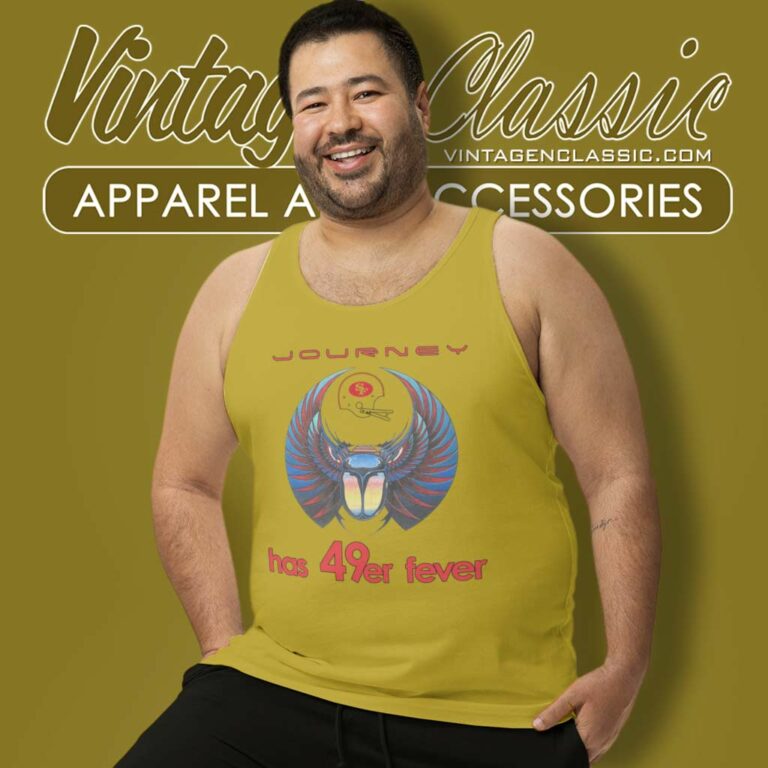 Journey Has 49er Fever San Francisco 49ers Concert 1980s Tank Top Racerback Journey Has 49er Fever San Francisco 49ers Concert 1980s Tank Top Racerback