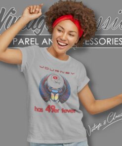 Journey Has 49er Fever San Francisco 49ers Concert 1980s Women TShirt