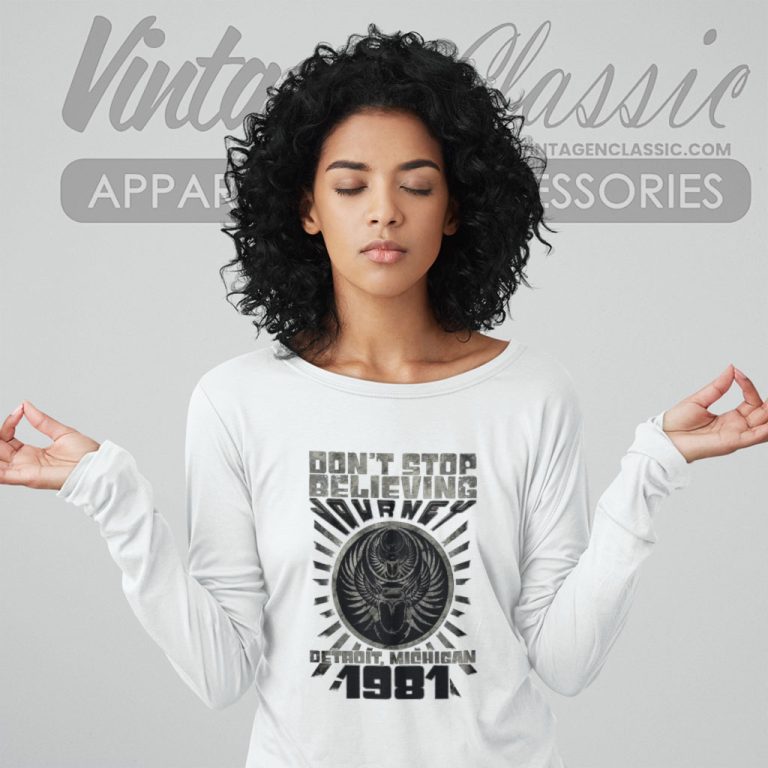 Journey Shirt Do Not Stop Believing Live 1981 Long Sleeve Tee Journey Shirt Do Not Stop Believing Live 1981 Long Sleeve Tee