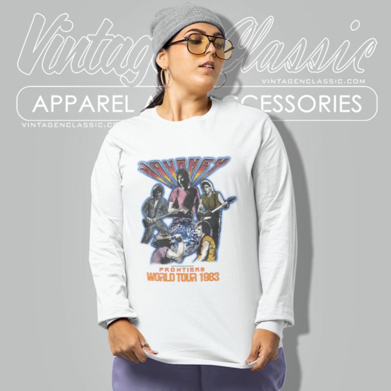 Journey Shirt Frontiers World Tour 1983 Long Sleeve Tee Journey Shirt Frontiers World Tour 1983 Long Sleeve Tee