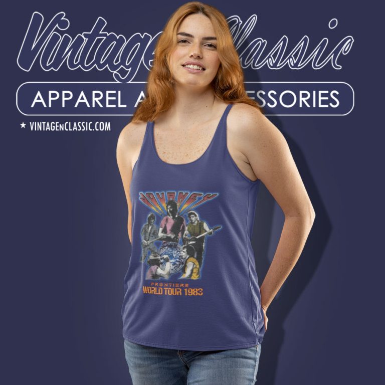 Journey Shirt Frontiers World Tour 1983 Tank Top Racerback Journey Shirt Frontiers World Tour 1983 Tank Top Racerback