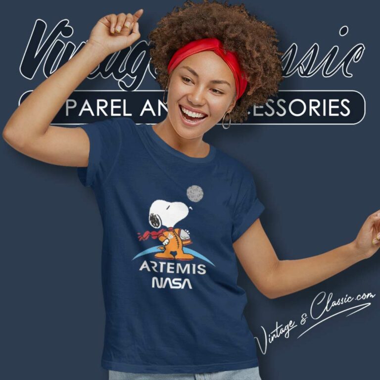 Jsc Snoopy Artemis Nasa Logo Women TShirt Jsc Snoopy Artemis Nasa Logo Women TShirt