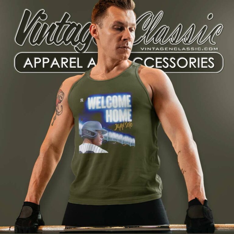 Juan Soto Welcome Home Yankees Baseball Player Poster Tank Top Racerback Juan Soto Welcome Home Yankees Baseball Player Poster Tank Top Racerback