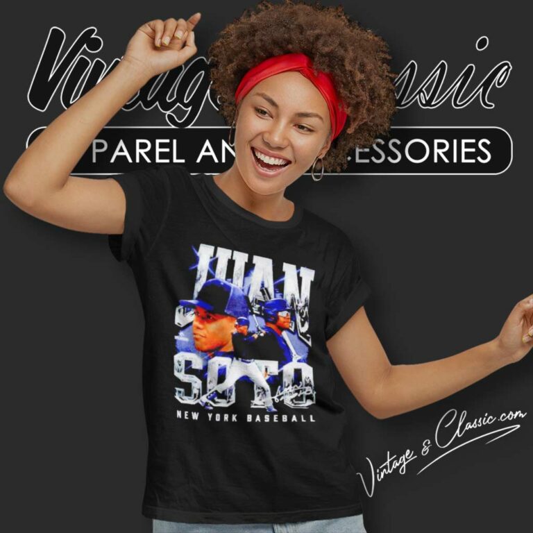 Juan Soto Yankees Collage Signature Women TShirt Juan Soto Yankees Collage Signature Women TShirt