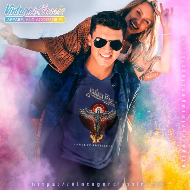 Judas Priest Angel Of Retribution V Neck TShirt Judas Priest Angel Of Retribution V Neck TShirt