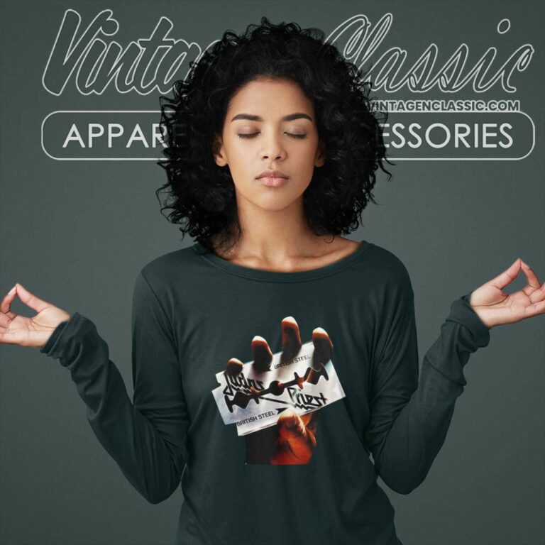 Judas Priest British Steel Long Sleeve Tee Judas Priest British Steel Long Sleeve Tee