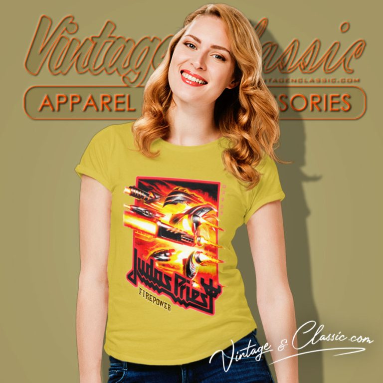 Judas Priest Firepower Figures Women T Shirt Judas Priest Firepower Figures Women T Shirt