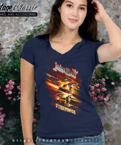 Judas Priest Firepower Tour 2018 V Neck TShirt