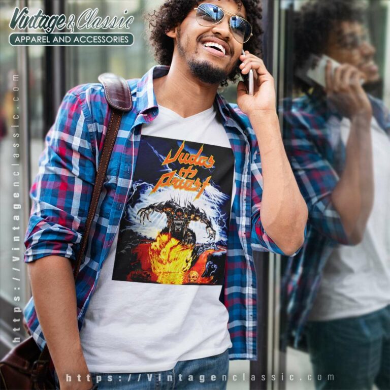 Judas Priest Jugulator Tour V Neck TShirt Judas Priest Jugulator Tour V Neck TShirt