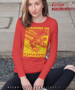 Judas Priest Screaming For Vengeance Gold Square Longsleeves