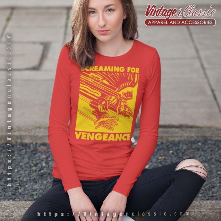 Judas Priest Screaming For Vengeance Gold Square Longsleeves Judas Priest Screaming For Vengeance Gold Square Longsleeves