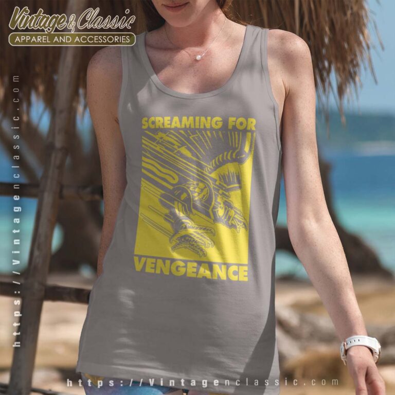 Judas Priest Screaming For Vengeance Gold Square Tanktop Judas Priest Screaming For Vengeance Gold Square Tanktop