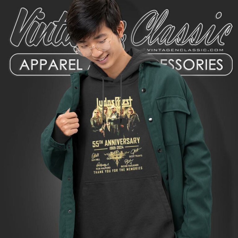 Judas Priest Shirt 55th Anniversary 1969 2024 Thank You For The Memories Hoodie Judas Priest Shirt 55th Anniversary 1969 2024 Thank You For The Memories Hoodie