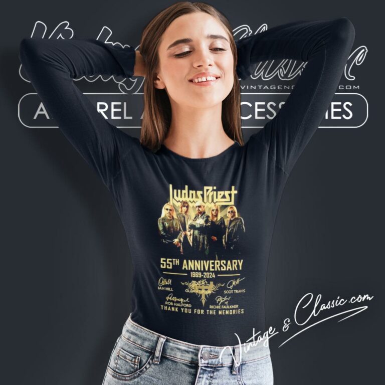 Judas Priest Shirt 55th Anniversary 1969 2024 Thank You For The Memories Long Sleeve Tee Judas Priest Shirt 55th Anniversary 1969 2024 Thank You For The Memories Long Sleeve Tee