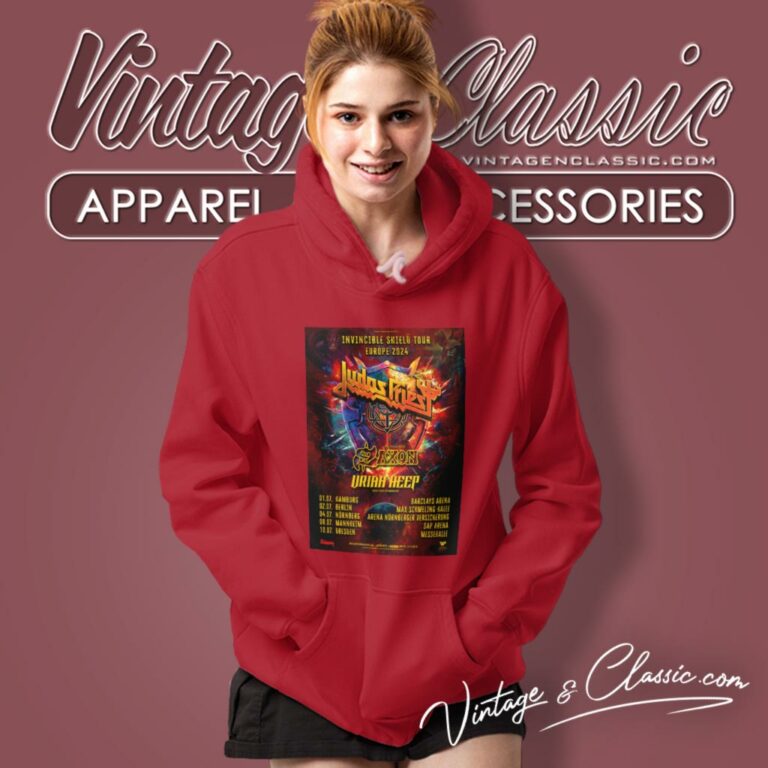 Judas Priest Shirt Announce 2024 Invincible Shield Tour Dates Hoodie Judas Priest Shirt Announce 2024 Invincible Shield Tour Dates Hoodie