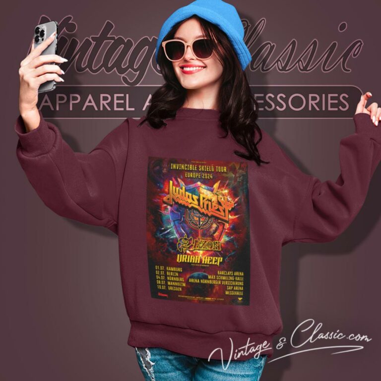 Judas Priest Shirt Announce 2024 Invincible Shield Tour Dates Sweatshirt Judas Priest Shirt Announce 2024 Invincible Shield Tour Dates Sweatshirt