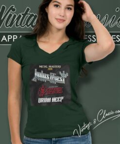 Judas Priest Shirt Announce Metal Masters European Tour 2024 V Neck TShirt