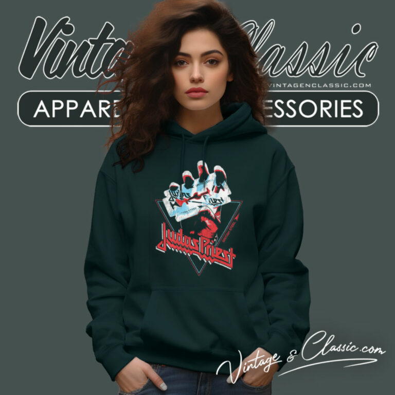 Judas Priest Shirt British Steel Hand Triangle Hoodie Judas Priest Shirt British Steel Hand Triangle Hoodie