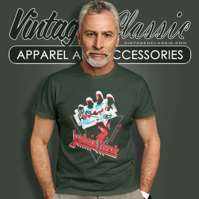 Judas Priest Shirt British Steel Hand Triangle T Shirt Judas Priest Shirt British Steel Hand Triangle T Shirt