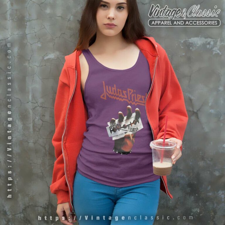 Judas Priest Shirt British Steel Tank Top Racerback Judas Priest Shirt British Steel Tank Top Racerback