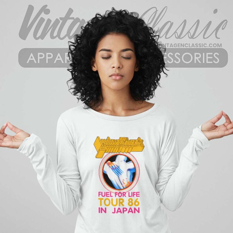 Judas Priest Shirt Fuel For Life Tour 86 Long Sleeve Tee Judas Priest Shirt Fuel For Life Tour 86 Long Sleeve Tee