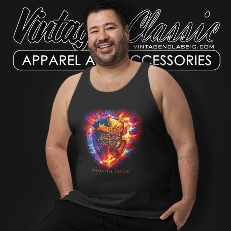 Judas Priest Shirt Invincible Shield 2024 Tour Tank Top Racerback Judas Priest Shirt Invincible Shield 2024 Tour Tank Top Racerback