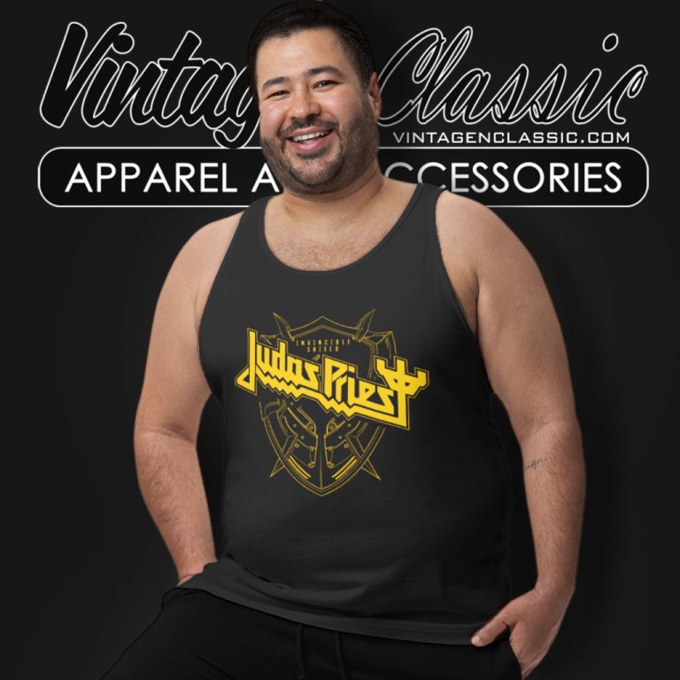 Judas Priest Shirt Invincible Shield Linear Tank Top Racerback Judas Priest Shirt Invincible Shield Linear Tank Top Racerback