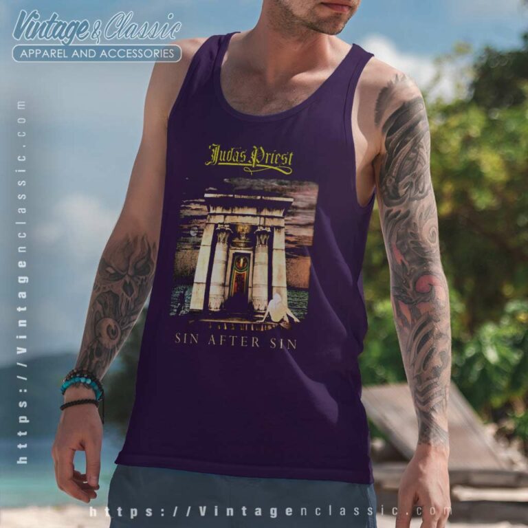 Judas Priest Sin After Sin Tank Top Racerback Judas Priest Sin After Sin Tank Top Racerback