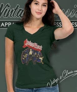 Judas Priest Unleashed V2 V Neck TShirt