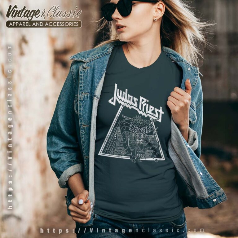 Judas Priest Wireframe Defenders Vneck Judas Priest Wireframe Defenders Vneck