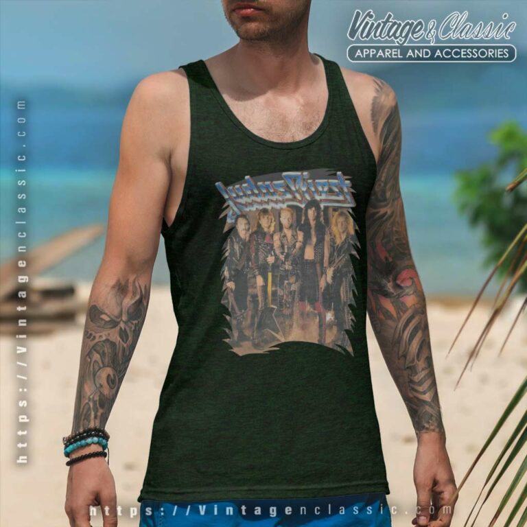 Judas Priest World Tour 1991 Tank Top Racerback Judas Priest World Tour 1991 Tank Top Racerback
