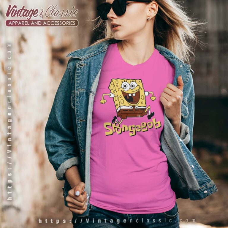 Jumping SpongeBob Squarepants Tshirt Women Jumping SpongeBob Squarepants Tshirt Women