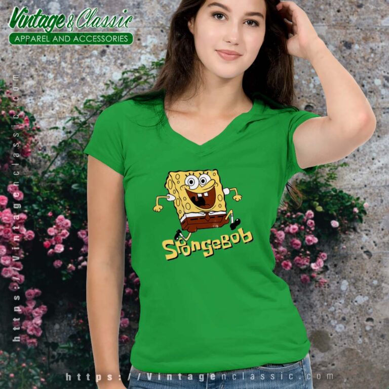 Jumping SpongeBob Squarepants Vneck Jumping SpongeBob Squarepants Vneck