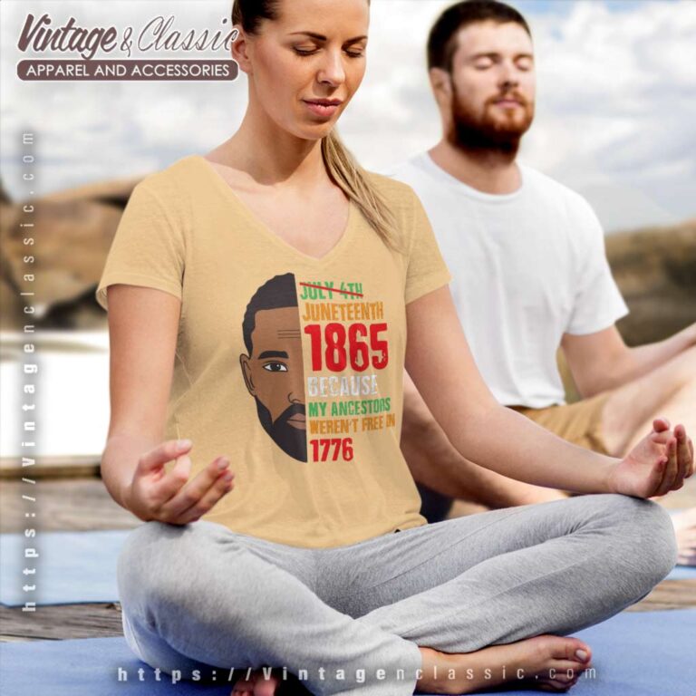 Juneteenth 1865 Freedom Independence Day V Neck TShirt Juneteenth 1865 Freedom Independence Day V Neck TShirt