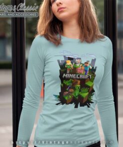 Juniors Minecraft Explore Team Long Sleeve Tee