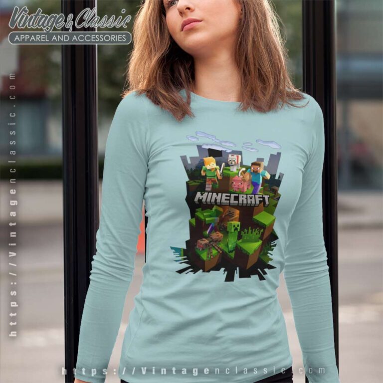 Juniors Minecraft Explore Team Long Sleeve Tee Juniors Minecraft Explore Team Long Sleeve Tee