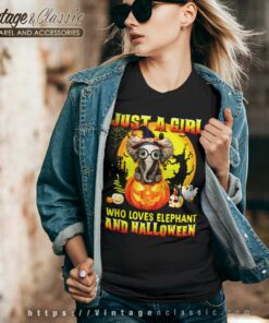 Just A Girl Who Loves Elephants Halloween V Neck TShirt