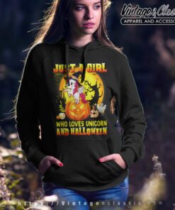 Just A Girl Love Unicorn Halloween Hoodie