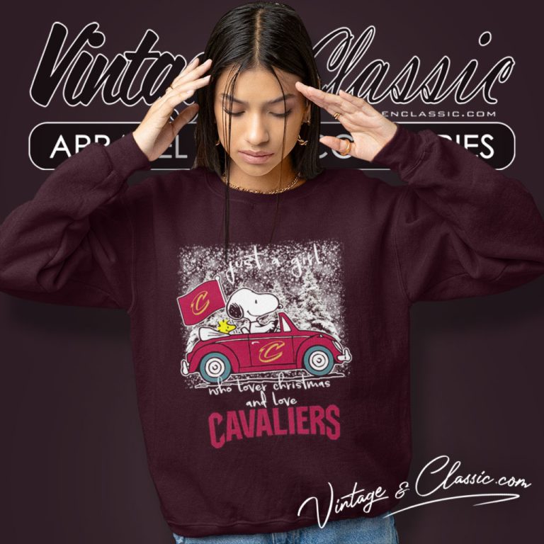 Just A Girl Who Lover Christmas And Love Cleveland Cavaliers Sweatshirt Just A Girl Who Lover Christmas And Love Cleveland Cavaliers Sweatshirt