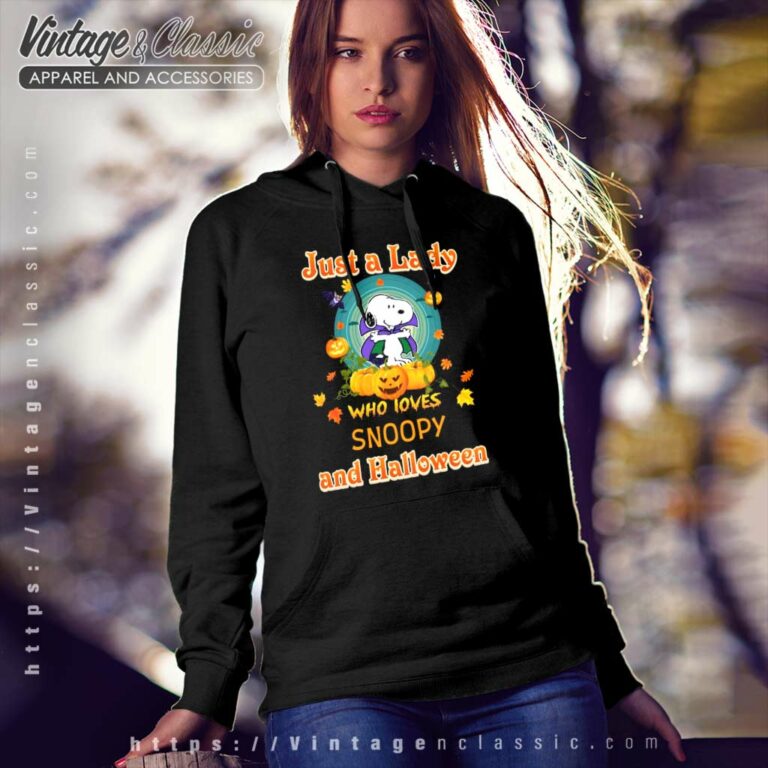 Just A Lady Love Snoopy Halloween Hoodie Just A Lady Love Snoopy Halloween Hoodie