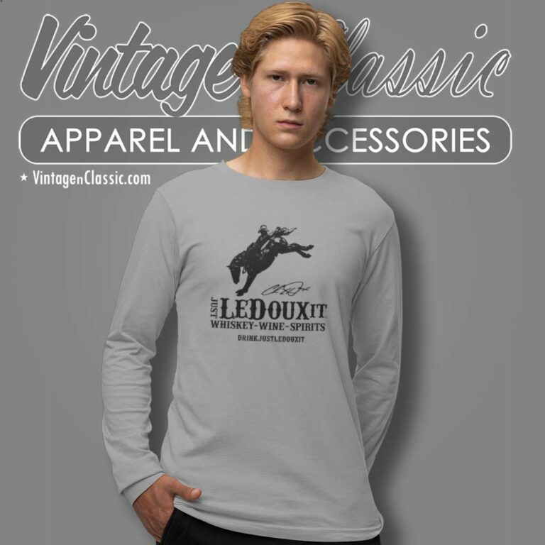 Just Ledoux It Shirt Whiskey Wine Spirits Logo Long Sleeve Tee Just Ledoux It Shirt Whiskey Wine Spirits Logo Long Sleeve Tee