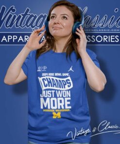 Just Won More Michigan 2024 Rose Bowl Game Champs Women TShirt
