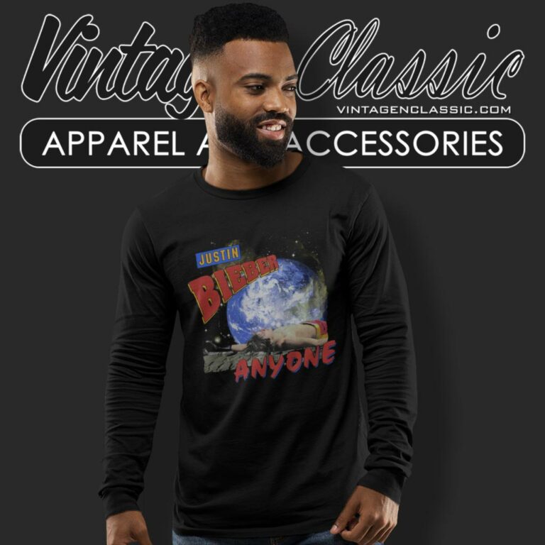 Justin Bieber Anyone Space Long Sleeve Tee Justin Bieber Anyone Space Long Sleeve Tee