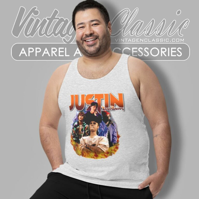 Justin Bieber Retro Tank Top Racerback Justin Bieber Retro Tank Top Racerback