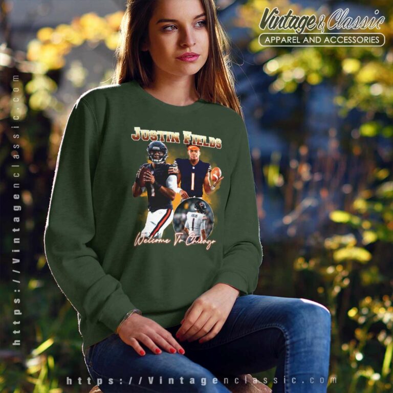 Justin Fields Chicago Bears Sweatshirt Justin Fields Chicago Bears Sweatshirt
