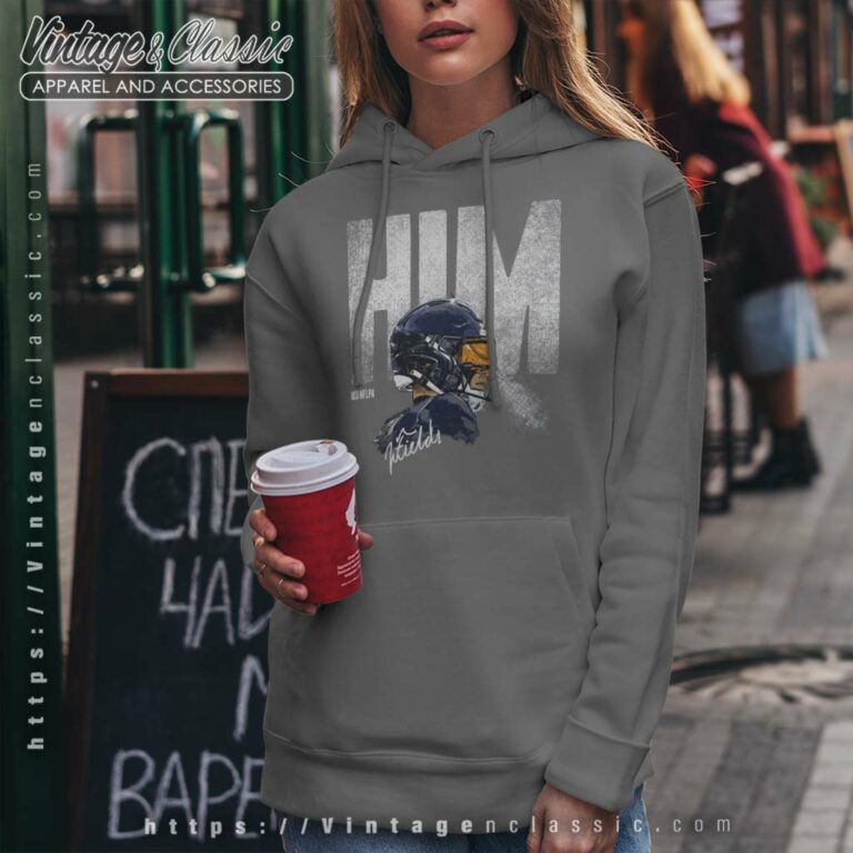 Justin Fields Shirt Him Justin Fields Chicago Bears Signature Hoodie Justin Fields Shirt Him Justin Fields Chicago Bears Signature Hoodie