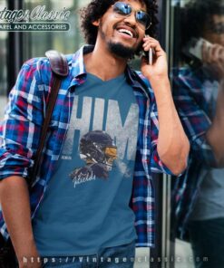 Justin Fields Shirt Him Justin Fields Chicago Bears Signature V Neck TShirt