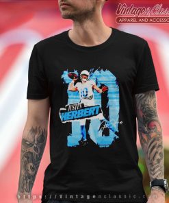 Justin Herbert Los Angeles Chargers Number 10 Rough T Shirt