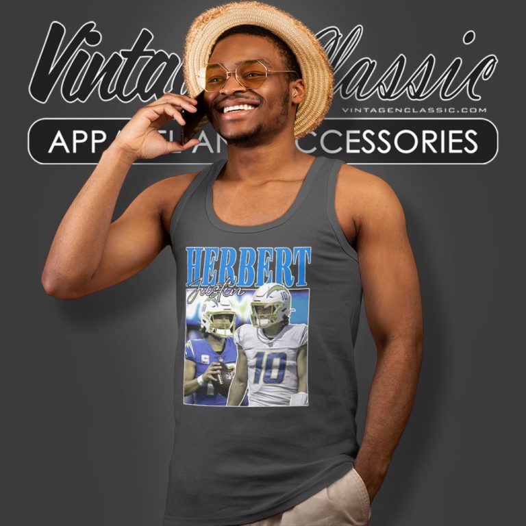 Justin Herbert Los Angeles Chargers NFL Tank Top Racerback Justin Herbert Los Angeles Chargers NFL Tank Top Racerback